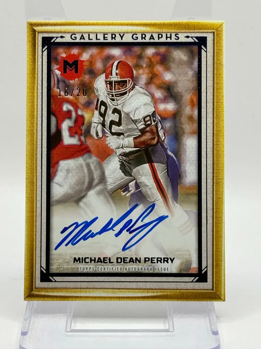 2023 Topps Motif Gallery Graphs Michael Dean Perry Auto 18/20 SP Browns